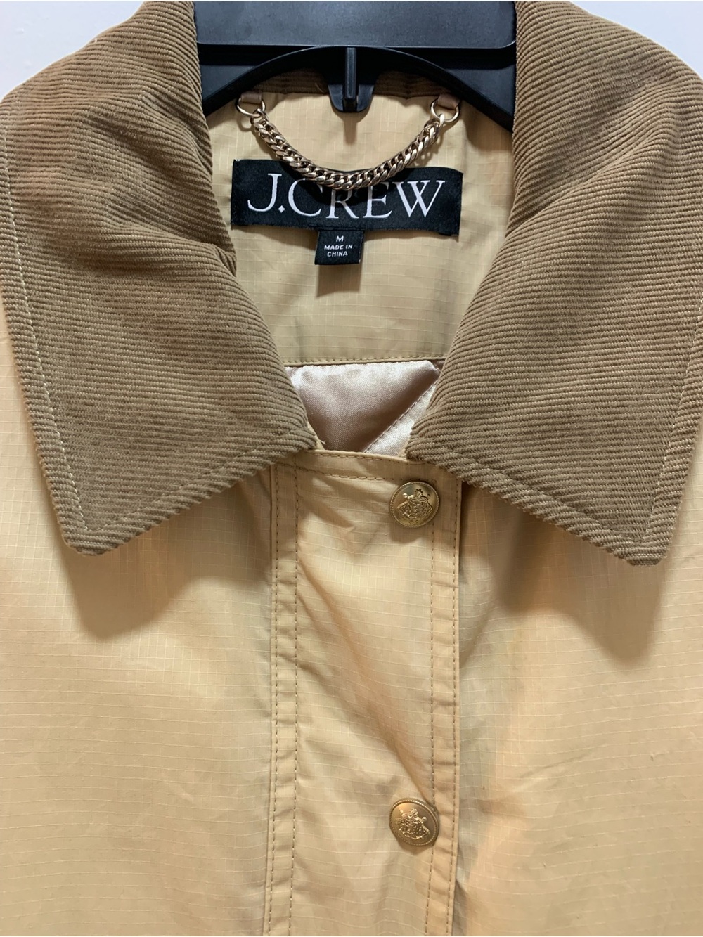 J. Crew Utility Jacket with Brown Corduroy Collar - Picture 3 of 5